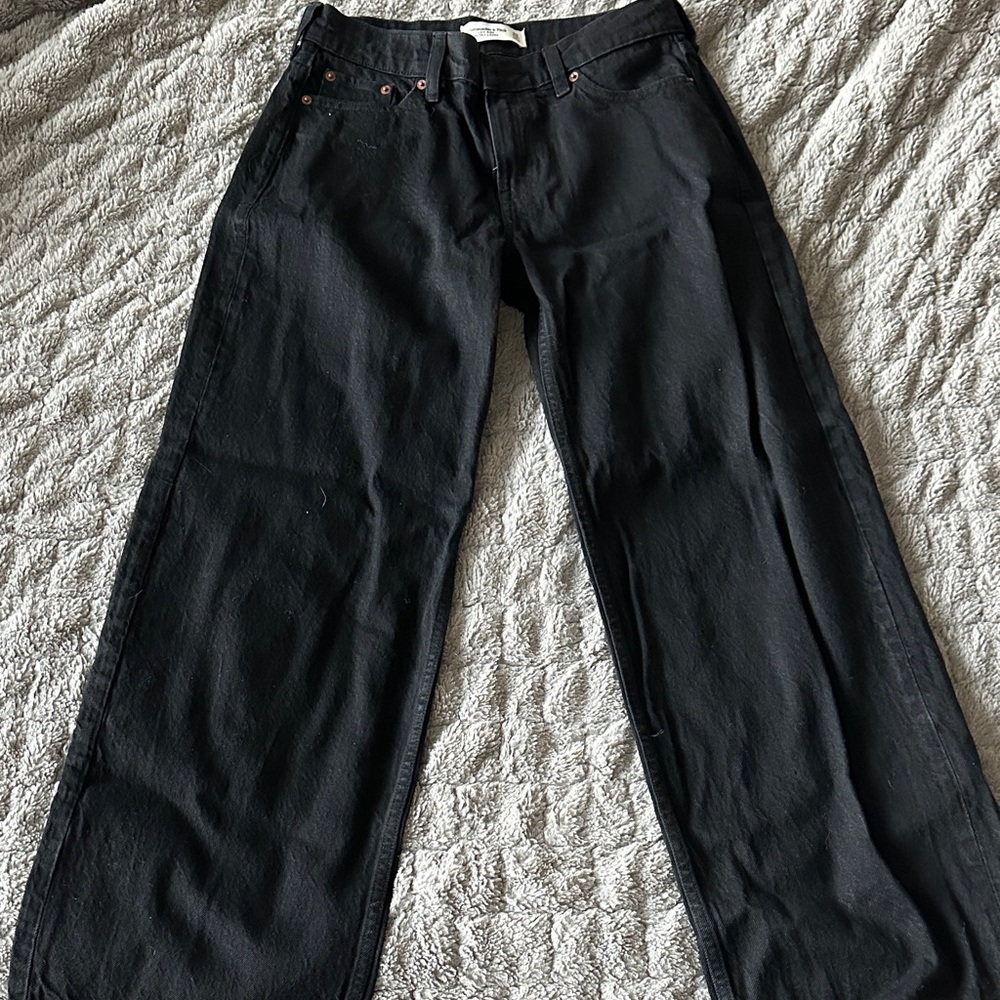 Abercrombie & Fitch Charcoal Low Rise Jeans